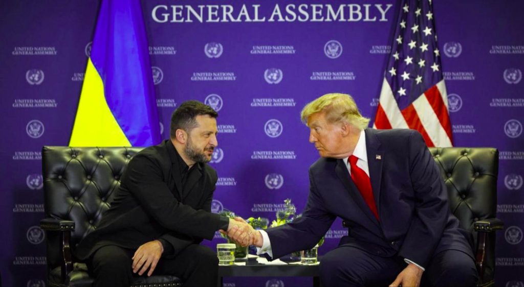 Владимир Зеленский и Дональд Трамп на встрече в Нью-Йорке