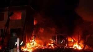 Последствия удара российских реактивных дронов по Харькову