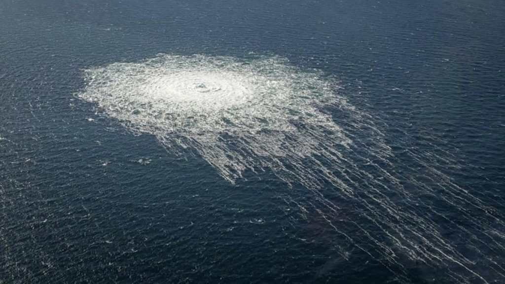 Утечка газа из «Северного потока» в Балтийском море