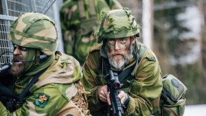 Норвежские военные на учениях