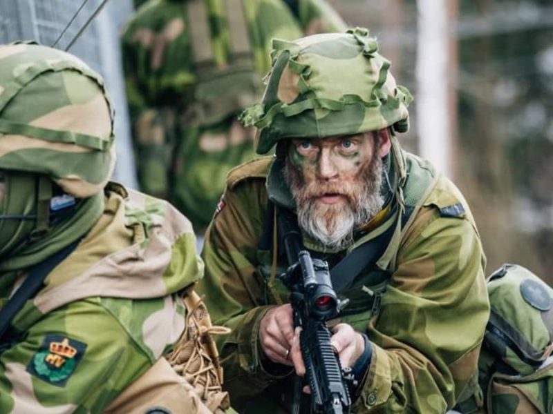 Норвежские военные на учениях